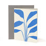 Palm Cobalt Blue Notecard, thumbnail 2 of 2