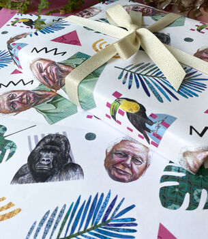 David Attenborough Wrapping Paper, Fun Nature Gift Wrap, 11 of 11