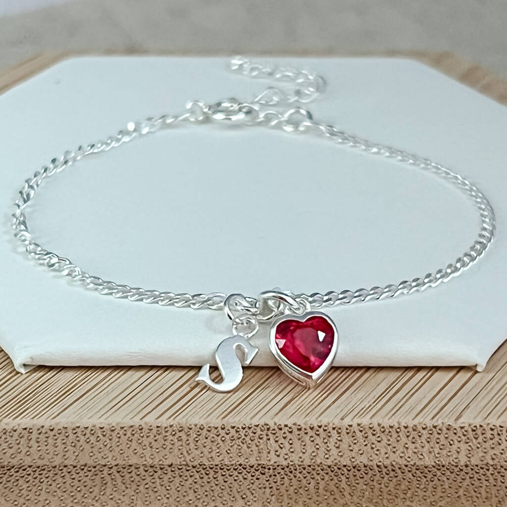 Ruby deals heart bracelet