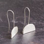 Minimalist Recycled Silver Handmade Drop Earrings, thumbnail 1 of 12