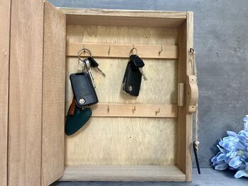 Wooden Key Box Holder Heart Desig Housewarming Gift, 3 of 9