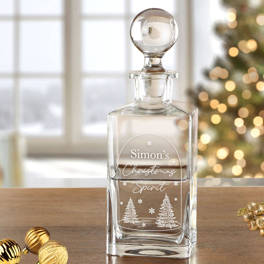Personalised Christmas Snow Globe Decanter Gift, 1 of 5
