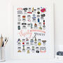 Personalised 30th Pearl Wedding Anniversary Print, thumbnail 1 of 8