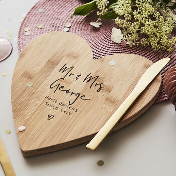 Personalised Couples Wooden Chopping/Cheese Board, 2 of 7