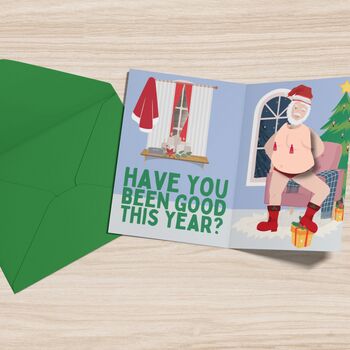 Moaning And Jiggling Animated 'Sexy Santa'! Funny And Cheeky Christmas Card, 5 of 12
