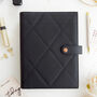 Personalised Vegan Leather A5 Ring Binder Organiser | Black, thumbnail 1 of 6
