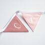 Pink And Sage Personalised Bunting For Girls Nursery, thumbnail 5 of 8