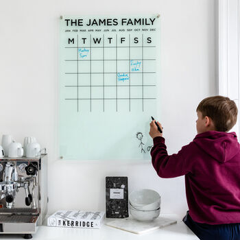 Personalised Tall Family Acrylic Kitchen Planner, 4 of 12