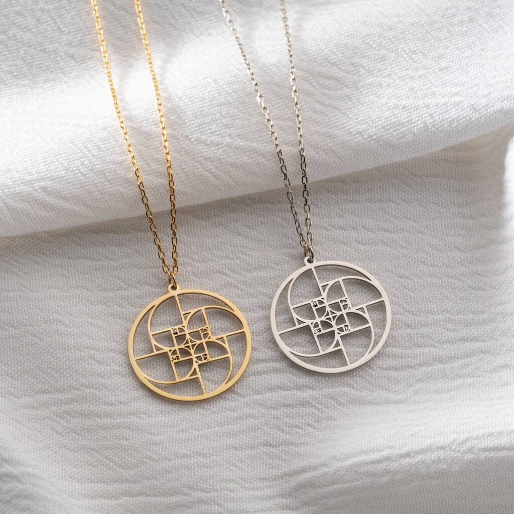 'Maths Is Beautiful' Golden Ratio Fibonacci Necklace, 1 of 9