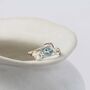 Dainty Pearl And Blue Topaz Ring, thumbnail 4 of 8