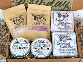 Birthday Bath And Body Hamper Natural Self Care Gift, 2 of 5