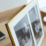 Double Aperture Brass Fine Photo Frame, thumbnail 5 of 6