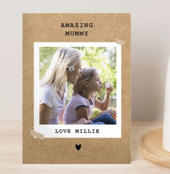 Personalised Retro Style Photo Upload Card, 7 of 8