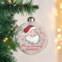 Personalised Santa Glass Bauble, thumbnail 1 of 4