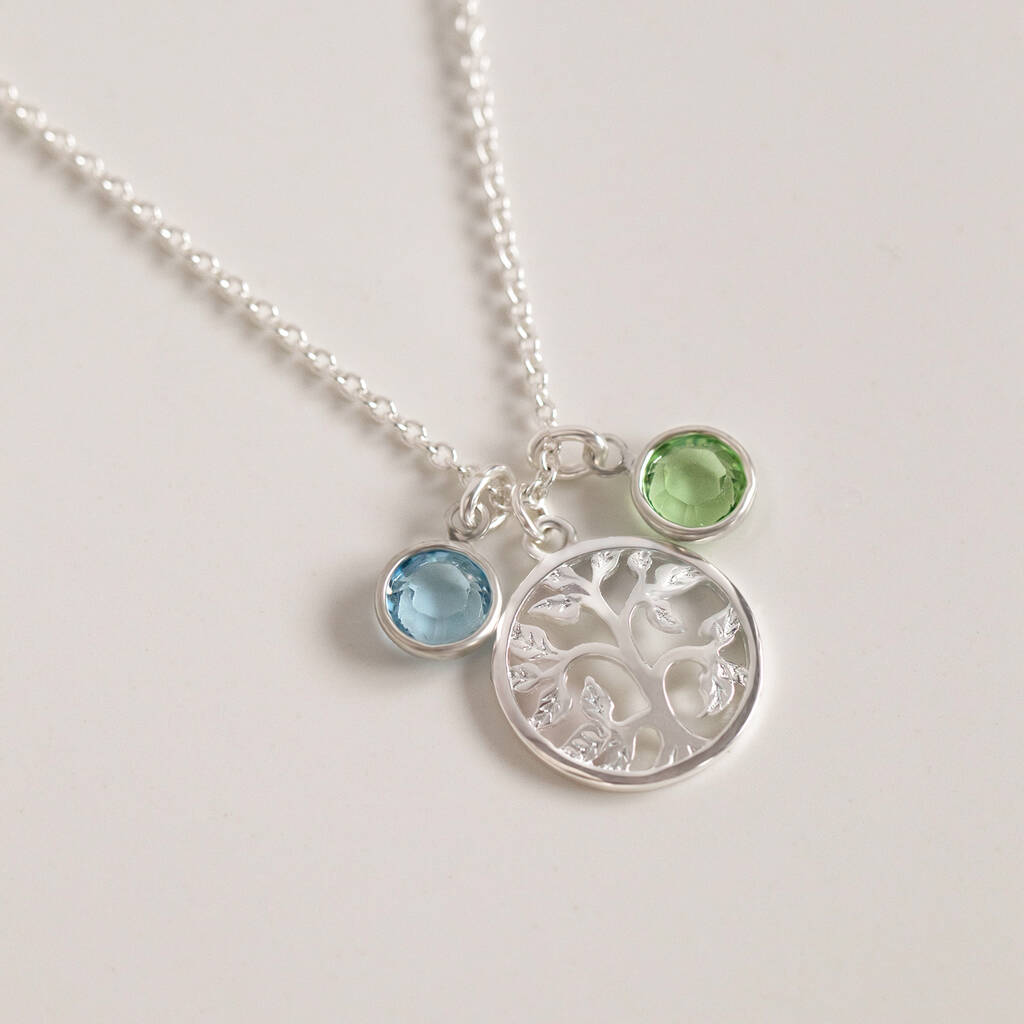 Birthstone Family Tree Necklace By Gaamaa