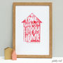 Personalised Love Builds… New Home Print, thumbnail 3 of 11
