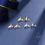 Sterling Silver Whale Tail Stud Earrings, thumbnail 5 of 11