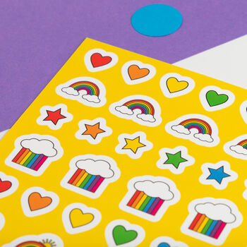 Colourful Rainbow A5 Vinyl Sticker Sheet, 2 of 7