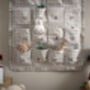 Personalised Beige Gingham Ruffle Advent Calendar Embroidered, thumbnail 4 of 5
