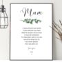 Personalised Mum Poem, Gift For Mothers, thumbnail 1 of 4