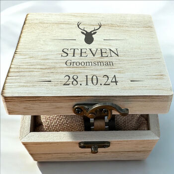 Personalised Walnut Wooden Watch Custom Engraved Groomsmen Gift, 9 of 9