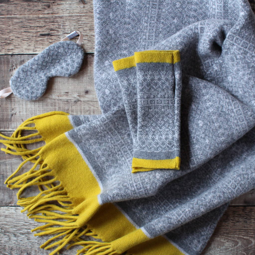 Wrap Scarf And Mitten Gift Set By Suzie Lee Knitwear