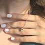 Citrine 1ct Moissanite Crystal Sterling Silver Necklace, thumbnail 2 of 5