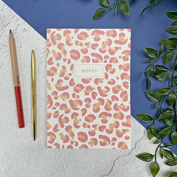 Pink Leopard Print Notebook, 3 of 7