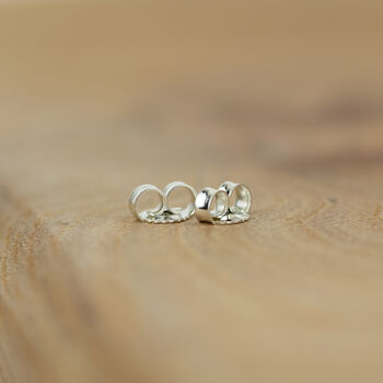 Sterling Silver Tiny Double Heart Studs, 3 of 7