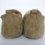 Sheepskin Slippers Olive 100% Hand Crafted Soft Sole, thumbnail 7 of 8
