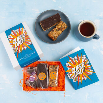 'Super Dad' Vegan Bars Afternoon Tea For Two Gift Box, 3 of 3