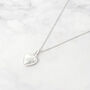 Minimalist Puffed Heart Sterling Silver Necklace, thumbnail 1 of 4