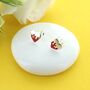 Flaming Heart Stud Earrings, thumbnail 1 of 2