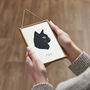 Personalised Pet Cameo Paper Cut Framed Print, thumbnail 5 of 5