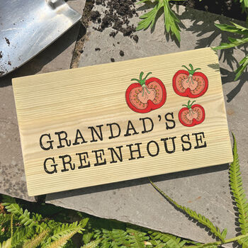 Personalised Wooden Greenhouse Sign, 2 of 2