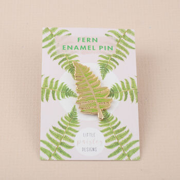 Fern Frond Enamel Pin Badge, 6 of 6