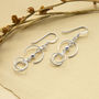 Sterling Silver Dangly Crescent Earrings, thumbnail 3 of 4