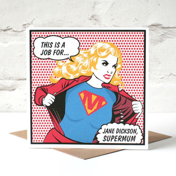 'Supermum' Personalised Card For Mum, 2 of 5
