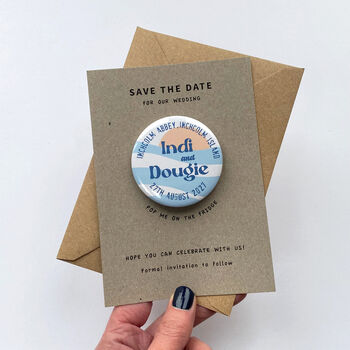 Save The Date Beach Waves And Sun Wedding Magnet, 4 of 7