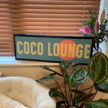 Personalised 1980s Miami Pastel Lightbox Sign, 6 of 7