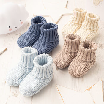 Toffee Moon Baby Girl Knitted Booties, 7 of 12