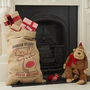 Personalised Rudolph Christmas Sack With Glitter Nose, thumbnail 1 of 3