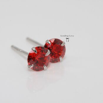 July Birthstone Earrings Gift For Her Birthday, 3 of 4