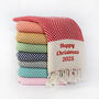 Cotton Throw Blanket, Christmas Sofa Throw Gift Set, thumbnail 1 of 12