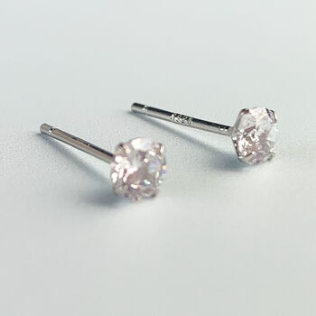 Sterling Silver Crystal Stud Earrings, 4 of 7