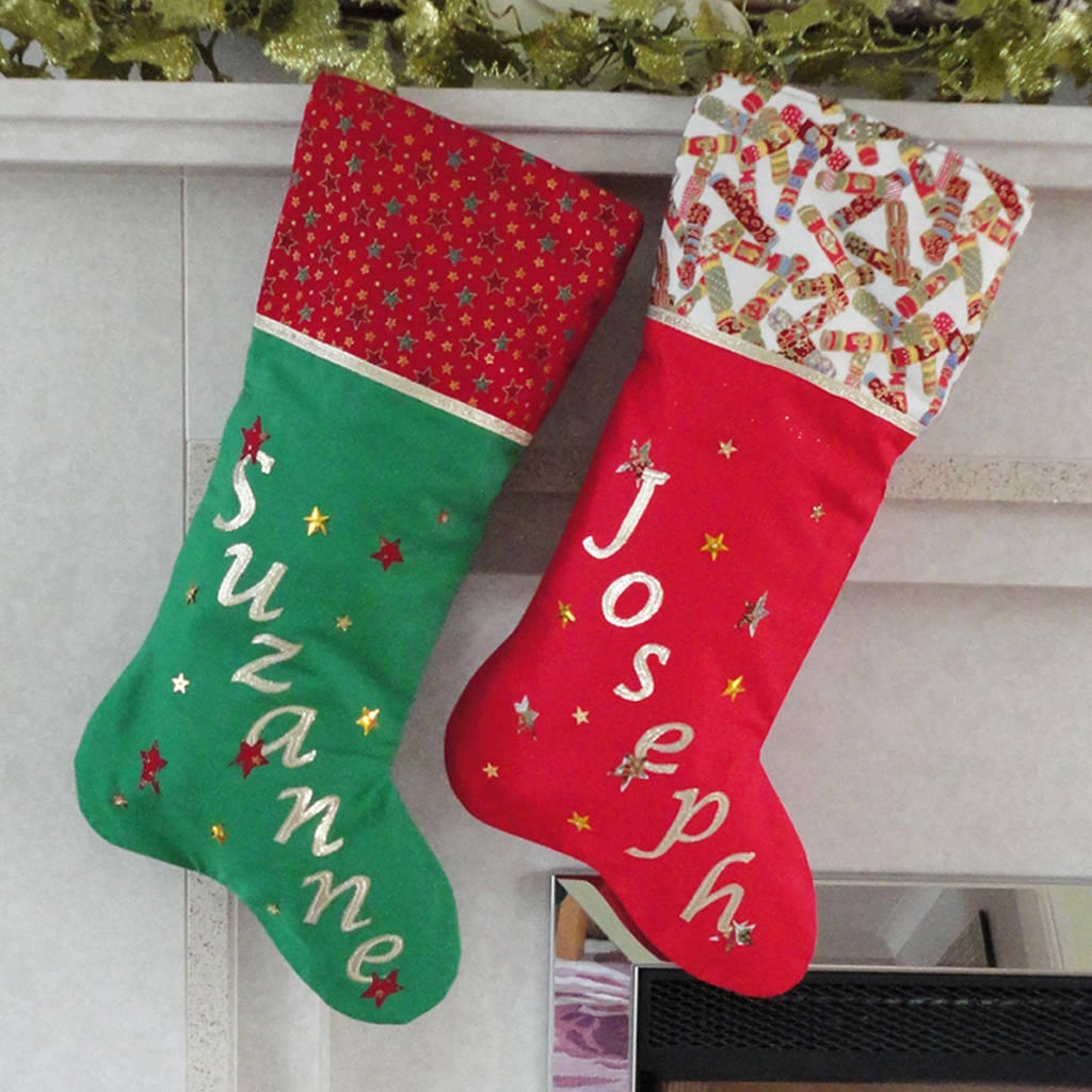 personalised christmas stocking by cherish handmade ...