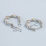 Sterling Silver Twisted Hoop Earrings, thumbnail 3 of 4