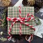 Green Harlequin Pattern Paper Fibre Wrapping Paper, thumbnail 1 of 9