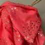 Rose Gold Galaxy Stars Scarf In Coral, thumbnail 2 of 3