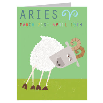 Mini Aries Zodiac Card, 3 of 5